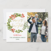 とメリーBright Greenery Hollyリース2の写真 シーズンカード (正面)