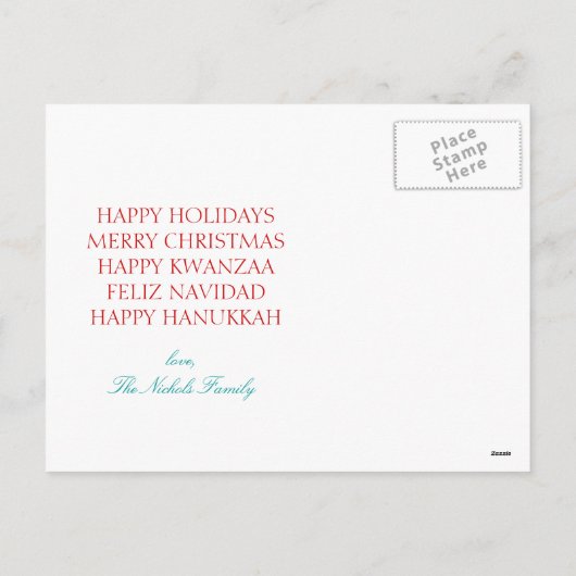 とメリーBright Holiday Photoはがき シーズンポストカード (裏面)