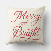 とメリーBright Red Script Holiday クッション (正面)