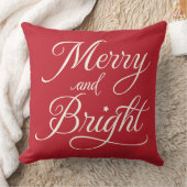 とメリーBright Red Script Holiday クッション (ブランケット)