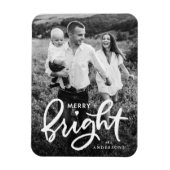 とメリーBright Script はっきりした Holiday Photo マグネット (縦)