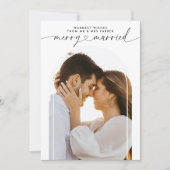 とメリーMr結婚した & Mrs.クリスマス写真コラージュ シーズンカード (正面)