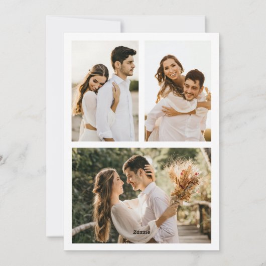 とメリーMr結婚した & Mrs.クリスマス写真コラージュ シーズンカード (裏面)