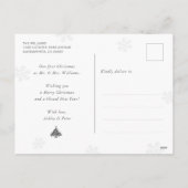 とメリーSnowflake Blue結婚した Photo Collage シーズンポストカード (裏面)