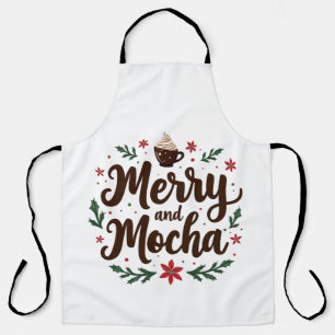 とモカメリードリンクのクリスマスコーヒークリスマス エプロン