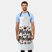 とモカメリードリンクのクリスマスコーヒークリスマス エプロン (着用した状態)