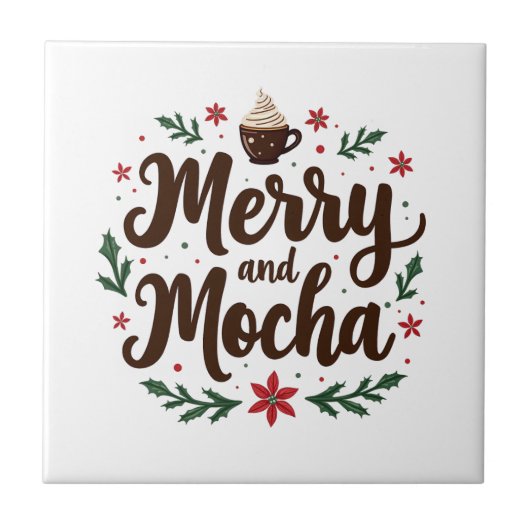 とモカメリードリンクのクリスマスコーヒークリスマス タイル (正面)