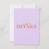 とモダンのカラフル詳細エンクロージャカード 出欠カード (正面)