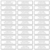 とモダンのシンプルゲスト名のアドレス シール (正面)