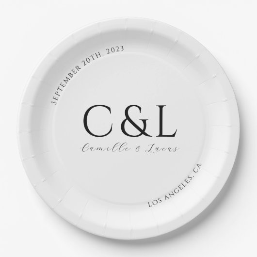 とモダンのミニマルクラシック紙プレート ペーパープレート (正面)