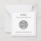 とモダンの大エレガントスタイリッシュ結婚きなRSVPノート ノートカード (正面)