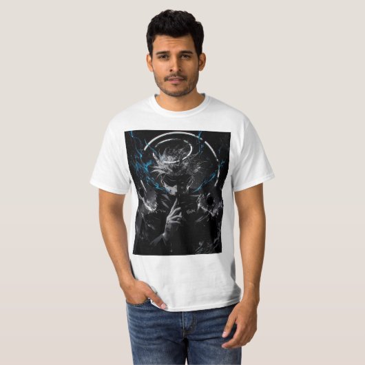 とモダンクリエイティブを混ぜ合わせ芸術的て Tシャツ (正面フル)