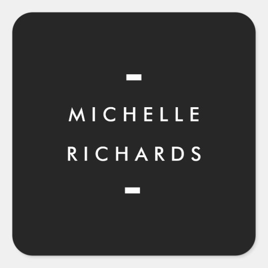 とモダンシンプルBlack スクエアシール (正面)