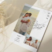 とモダンシンプルPhoto Save The Date招待状 招待状