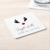 とモダントレンディー：ジンルベルのすべての方法を冷静に スクエアペーパーコースター (アングル)