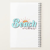 とモダンビーチシンプルヴィーブスホワイトスケッチブック ノートブック (裏面)