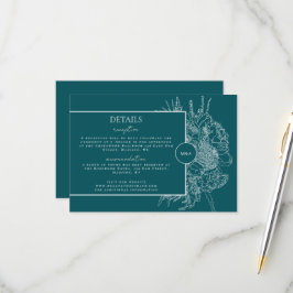 とモダンフローラエレガントブーケ詳細カード 出欠カード