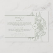 とモダンフローラエレガントブーケ詳細カード 出欠カード (正面)