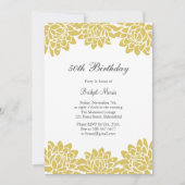 とモダンフローラ誕生日パーティーの招待 招待状 (正面)