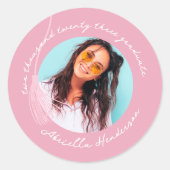 とモダンレトロピンク卒業 ラウンドシール (正面)