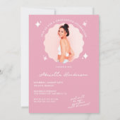 とモダンレトロピンク卒業 招待状 (裏面)