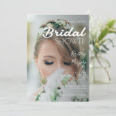 とモダン写エレガント真ブライダルシャワー 招待状 (スタンド正面)