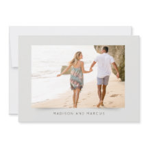 とモダン写エレガント真結婚式招待状