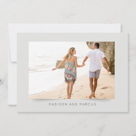 とモダン写エレガント真結婚式招待状 招待状 (正面)