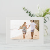 とモダン写エレガント真結婚式招待状 招待状 (スタンド正面)