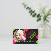 とモダン写真はっきりしたメイクアップアーティスト 名刺 (スタンド正面)