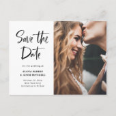 とモダン写真エレガント日付の保存 案内ポストカード (正面)