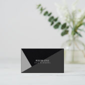 とモダン幾何エレガントミニマル図形 名刺 (スタンド正面)
