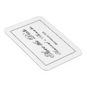 とモダン白黒エレガント日付を保存する マグネット (右側)