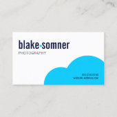 とモダン青はっきりした点 名刺 (正面)