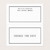 とモダン、お洒落任意の色、日付カードの変更 名刺 (外部フラット)