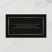 とモダン、黒お洒落と金ゴールド、割引券 割引カード (裏面)