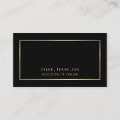 とモダン、黒お洒落と金ゴールド、日付の変更 エンクロージャーカード (裏面)