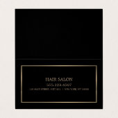 とモダン、黒お洒落色と金ゴールドアポイントメントカード 名刺 (外部フラット)