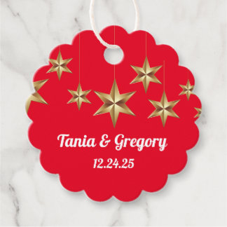 とモダンClassyの結婚Circleメッセージカード3 フェイバータグ