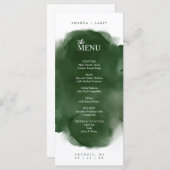 とモダンClean Green Water Colorメニューカード プログラム (正面/裏面)