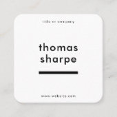 とモダンQRコーミニマルドバックア スクエア名刺 (正面)