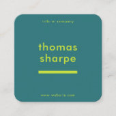 とモダンQRコーミニマルドバックア スクエア名刺 (正面)