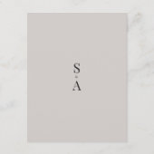 とモダンScriptエレガント and Monogram結婚の エンクロージャーカード (裏面)