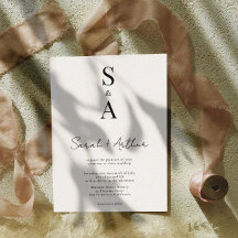 とモダンScriptエレガント and Monogram結婚の