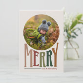 とレトロメリークリスマスホリデーフォトカード (スタンド正面)