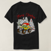 ～と一緒にクリスマス気分のモンスタートラック Tシャツ (デザイン正面)