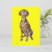 と一緒に楽しみに立ち寄るかわいいビズラ犬 招待状 (スタンド正面)