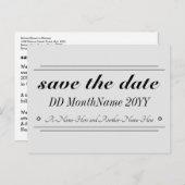 と伝統的ヴィンテージ「日付を保存」はがき ポストカード (正面/裏面)