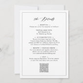 と共に一つの黒い書道に縁どす結婚。 招待状 (裏面)