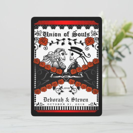 〜と共に赤結婚色の人々 招待状 (スタンド正面)